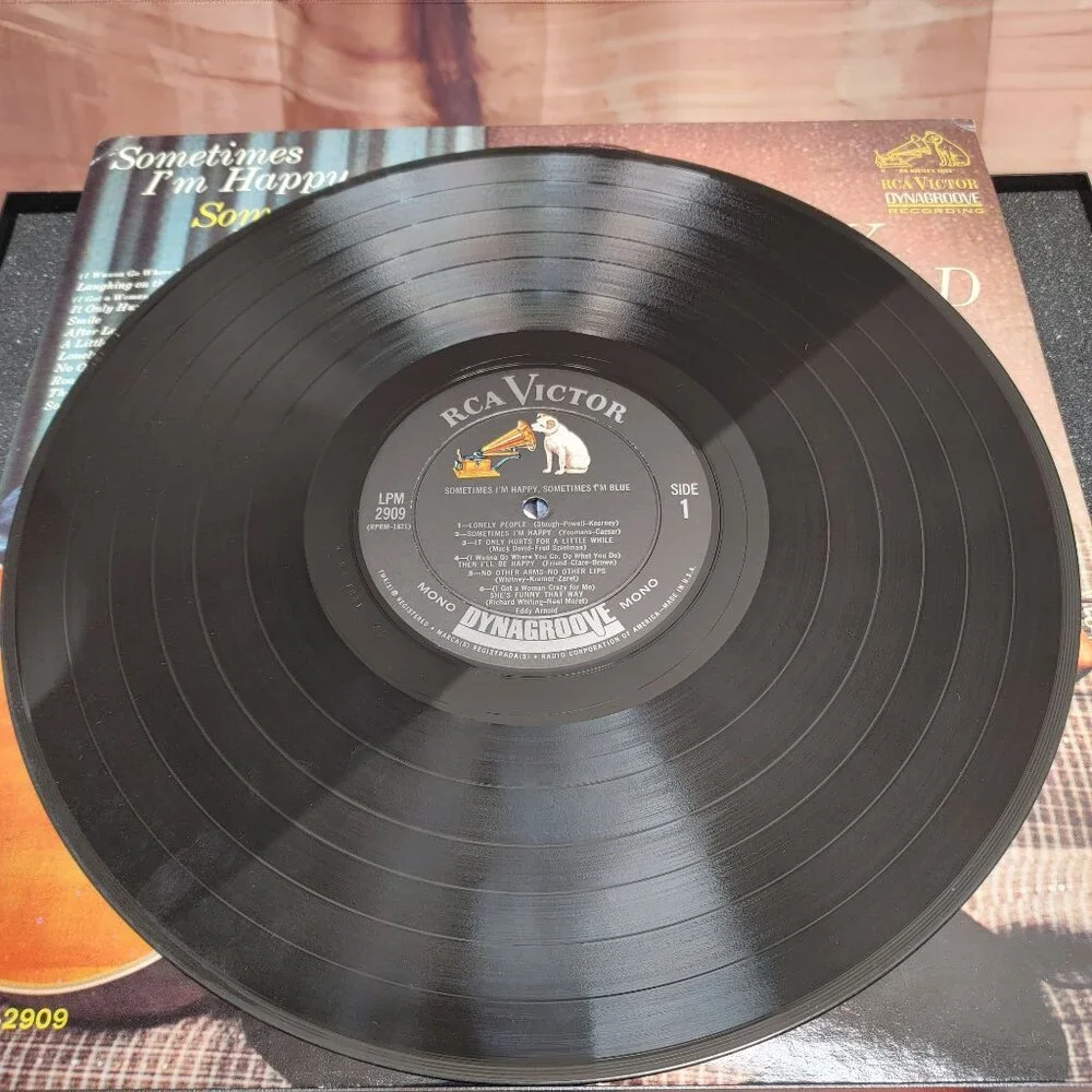 Vintage Vinyl LP Record Eddy Arnold - Sometimes I'm Happy Sometimes I'm Blue '64 - Picture 3 of 4